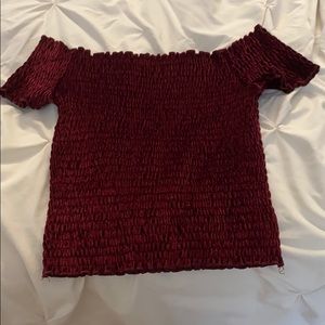 off the shoulder crop top